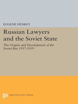 cover image of Russian Lawyers and the Soviet State